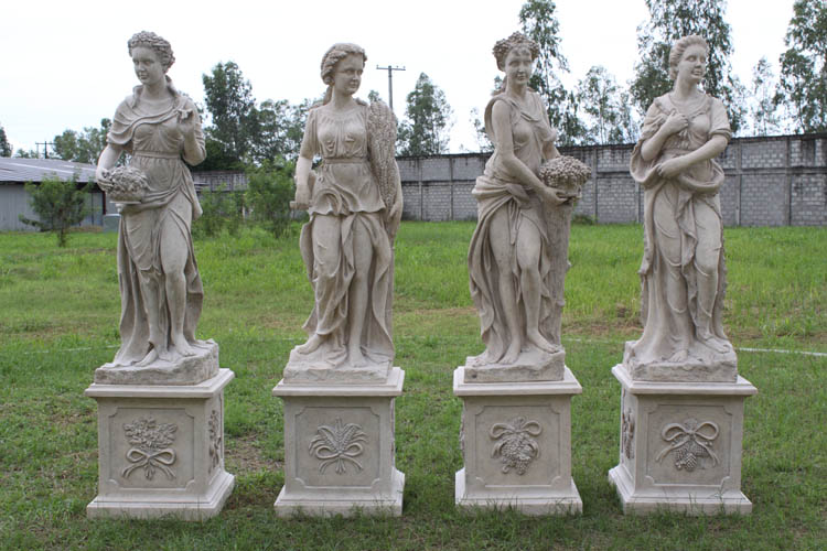 Four Seasons Statues / Roman Stone Finish (Set of 4) - Click Image to Close